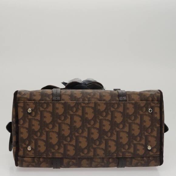 DIOR Trotter Romantic Hand Bag Pvc Leather Brown - Picture 9 of 13